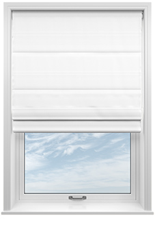 Ascot, Bright White - Roman Blind